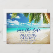 Mexico Beach Destination Wedding Save the Dates Date (Voorkant)