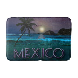 Mexico Beach Night Bath Mat