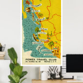  Mexico Beach Travel Poster (Thuiskantoor)