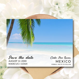 Mexico Bestemming Strand Trouwfoto Save The Date
