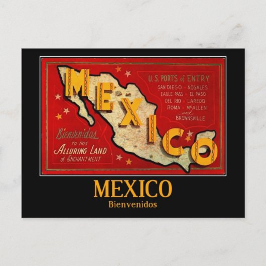 Mexico, Bienvenidos, Briefkaart (Voorkant)