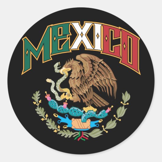 Mexico Big en Bold Ronde Sticker (Voorkant)