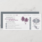 Mexico Boarding PassWedding Invitation Kaart (Voorkant / Achterkant)