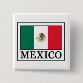 Mexico-Button Vierkante Button 5,1 Cm (Voorkant)