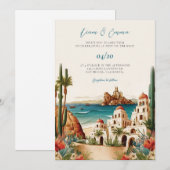 Mexico Cabo San Lucas Destination bruiloft Kaart (Voorkant / Achterkant)