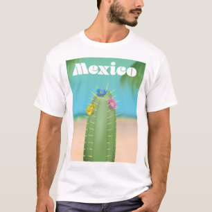 Mexico Cactus-reisposter T-shirt