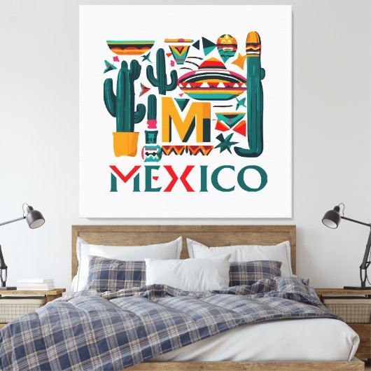 MEXICO CANVAS AFDRUK (Insitu (Slaapkamer))