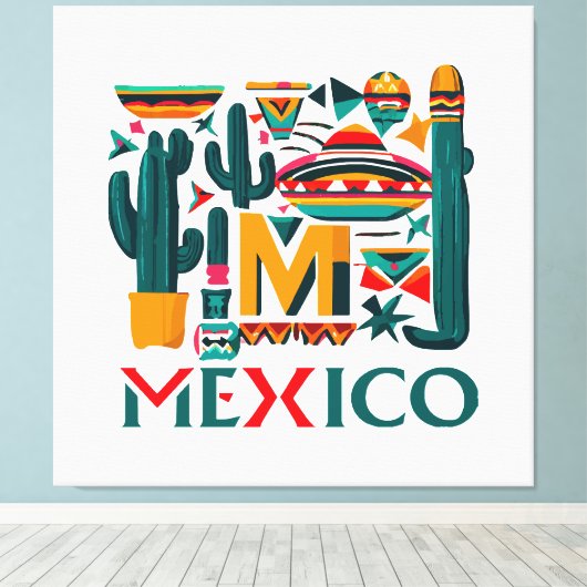 MEXICO CANVAS AFDRUK (Insitu (Houten vloer))