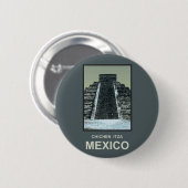 Mexico Chichen Itza Ronde Button 5,7 Cm (Voorkant /achterkant)