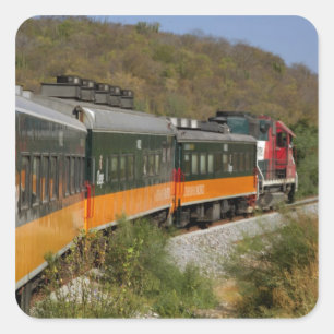 Mexico, Chihuahua, Copper Canyon. Uitzicht van Vierkante Sticker