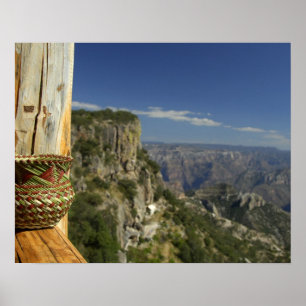 Mexico, Chihuahua, Koperkanyon. Uitzicht vanaf Poster