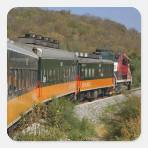 Mexico, Chihuahua, Koperkanyon. Uitzichten vanuit Vierkante Sticker