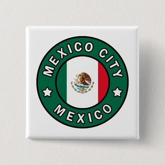 Mexico City Mexico Vierkante Button 5,1 Cm (Voorkant)