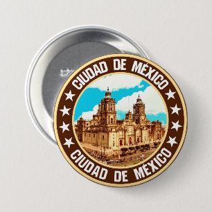 Mexico City Ronde Button 7,6 Cm