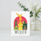 Mexico City Vintage Travel Briefkaart (Staand voorkant)