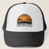Mexico City  Zonsondergang Cityscape Trucker Pet (Voorkant)