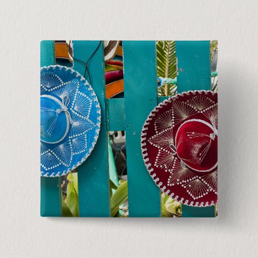 Mexico, Cozumel. Souvenirs in Isla de Cozumel Vierkante Button 5,1 Cm (Voorkant)