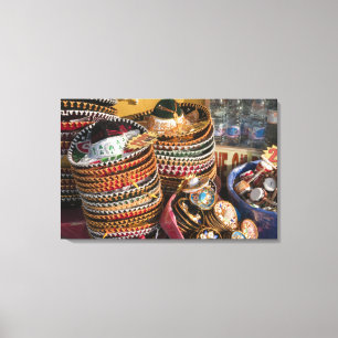 Mexico, Cozumel. Souvenirs op Isla de Cozumel Canvas Afdruk