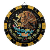 Mexico-dartboard en vlaggendonkerts/gameboard dartbord (Voorkant)