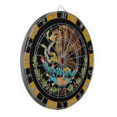 Mexico-dartboard en vlaggendonkerts/gameboard dartbord (Voorkant Links)