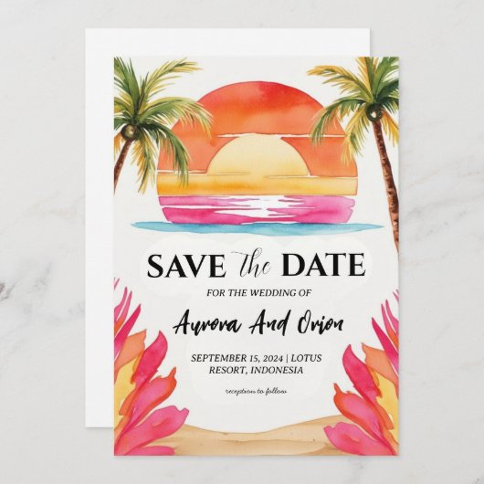 Mexico Destination Wedding Bewaar de datums Kaart (Voorkant / Achterkant)