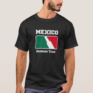 Mexico Drink team Beer W/ Mexicaanse vlagkleuren T-shirt