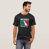 Mexico Drink team Beer W/ Mexicaanse vlagkleuren T-shirt (Voorkant volledig)