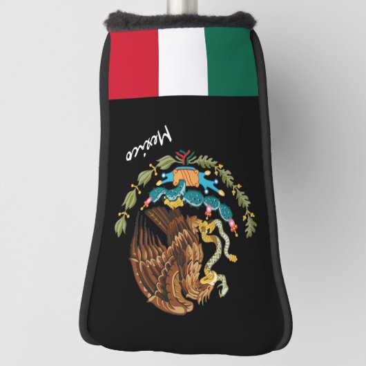 Mexico Eagle en Mexicaanse vlag/Golf Clubs Hoesjes Golfheadcover (Draai 90)