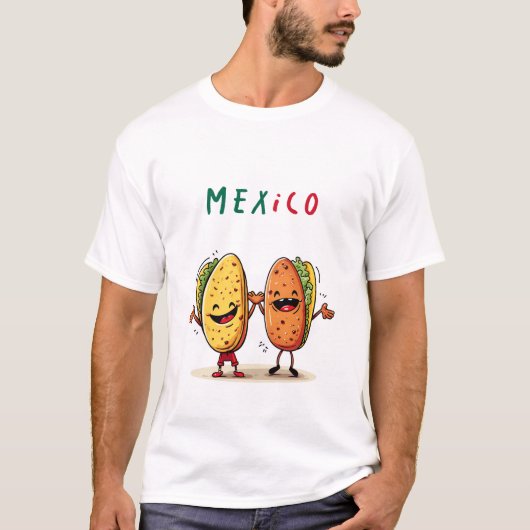 Mexico en Tacos T-shirt (Voorkant)