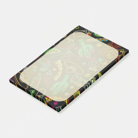 Mexico Fiesta Patroon Post-it® Notes (Schuin)