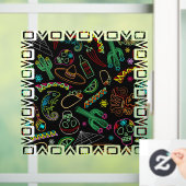 Mexico Fiesta Patroon Raamsticker (Huis)