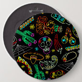 Mexico Fiesta Patroon Ronde Button 6,0 Cm (Voorkant /achterkant)