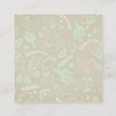 Mexico Fiesta Patroon Vierkante Visitekaartje (Achterkant)