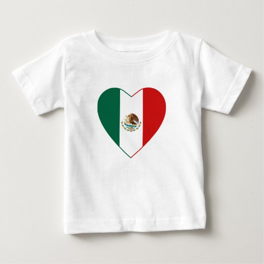 Mexico Flag Hart T-shirt (Voorkant)