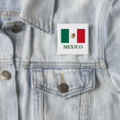 Mexico Flag Pin Back Button (In situ)