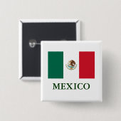 Mexico Flag Pin Back Button (Voorkant /achterkant)
