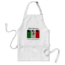 Mexico Flag Spice Jars Apron
