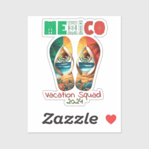 Mexico Flip Flop Vakantie Tropisch uitje Ontwerp Sticker
