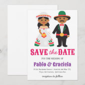 Mexico Flowers Mexican Save the Date Kaart (Voorkant / Achterkant)