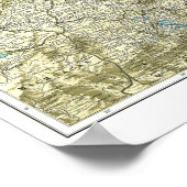 "Mexico: Gedetailleerde kaart van 1916 ... Poster (Hoek)