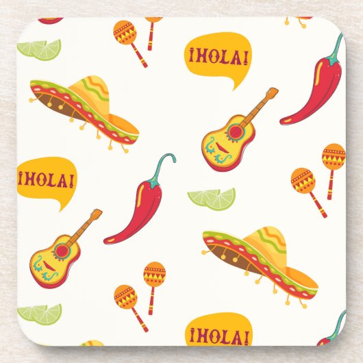 Mexico geïnspireerd Patroon Bier Onderzetter (Voorkant)
