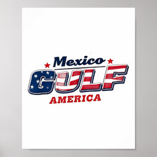 Mexico Golf Amerika Usa Amerikaanse Vlag Amerika G Poster