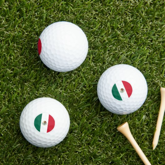 Mexico Golf Balls, Mexicaanse vlag Golfers / Patri Golfballen (Insitu Gras)