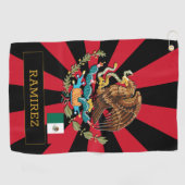 Mexico Golf & premium Mexicaanse vlag / Patriots Golfhanddoek (Horizontaal)