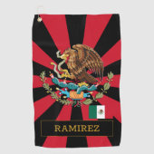 Mexico Golf & premium Mexicaanse vlag / Patriots Golfhanddoek (Voorkant)