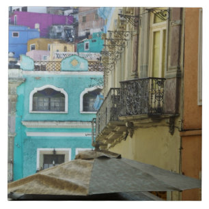 Mexico, Guanajuato. Dicht opeengepakte verzameling Tegeltje