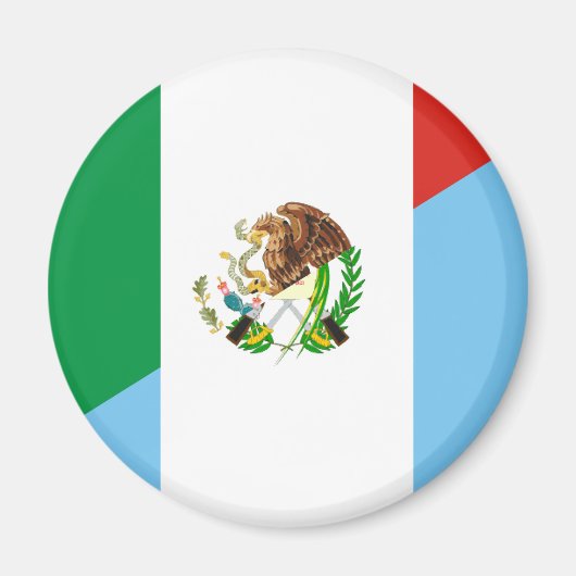 mexico guatemala halve vlag symbool magneet (Voorkant)