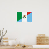 mexico guatemala halve vlag symbool poster (Keuken)