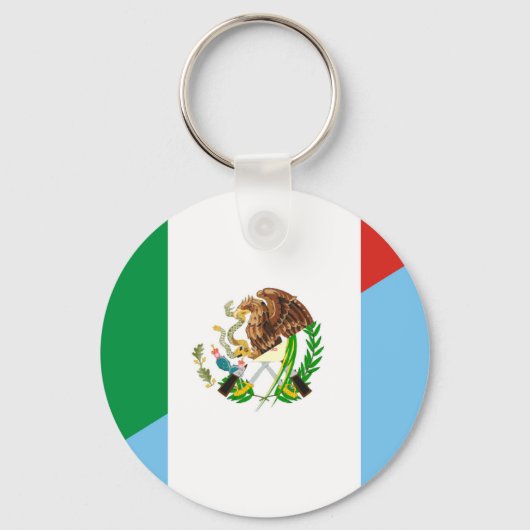mexico guatemala halve vlag symbool sleutelhanger (Voorkant)