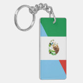 mexico guatemala halve vlag symbool sleutelhanger (Voorkant Links)